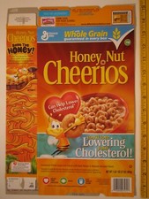 Empty Cereal Box 2008 HONEY