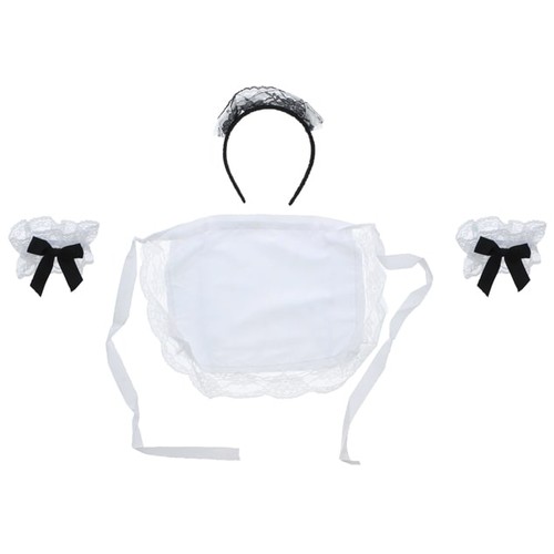 White french maid costume set - french,