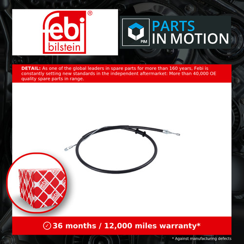 Handbrake cable rear - handbrake, left