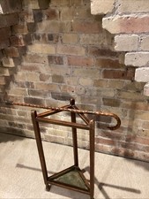 Vintage Rustic Natural Wood Hand Carved Walking Stick With Rubber End