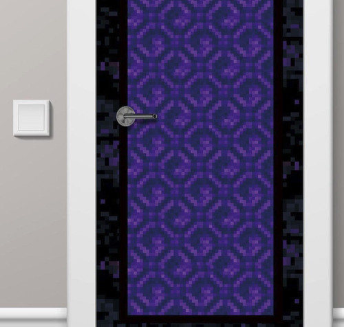 Pixelized purple portal - purple,