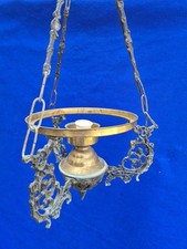 Vintage Brass & Cast-Iron Neo-Gothic Cherub  Style Chandelier Ceiling Light