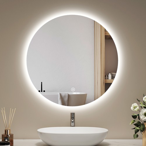 Frameless round bathroom - round,