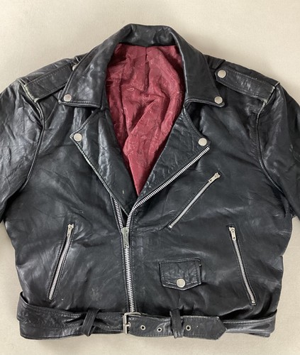 Vintage leather biker - biker, jacket