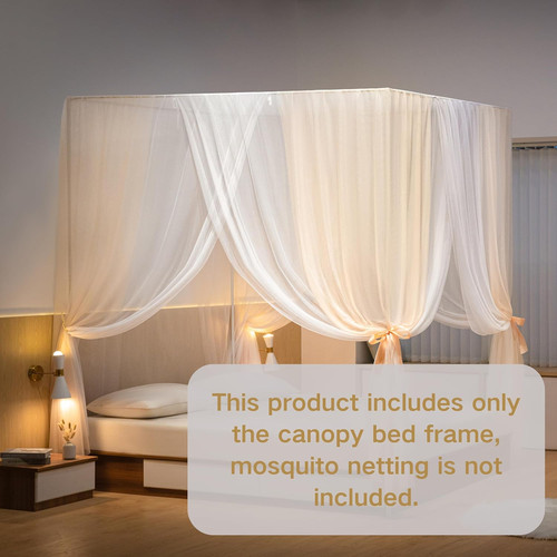 White bed canopy frame - bed,