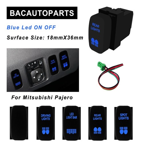 Blue led push - button, switch