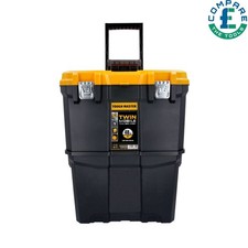 Big 19" Garage Tool Box Organiser Chest Easy Movement Durable Wheels Tote Tray