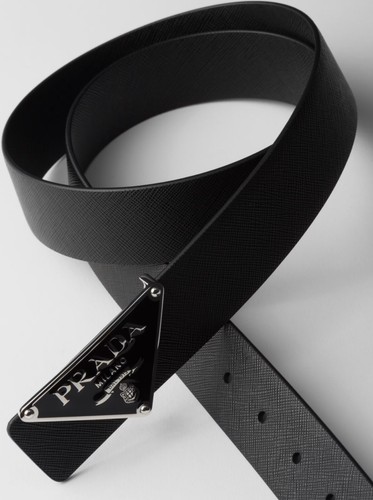 Prada belt black leather - belt,