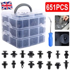 651xCar Fastener Clips Automotive Plastic Push Type Pin Door Panel Trim Retainer