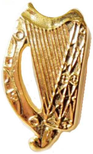 Ireland irish harp gilt pin - ireland,