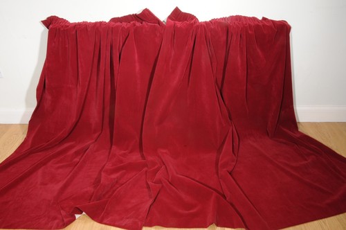 Vintage nylon velvet curtains - nylon,