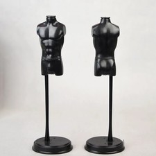 2pcs 1:6 Male Mannequin Torso Dress Form Manikin Body Display Stand Bust Model