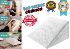Bed Wedge Pillow Orthopaedic Up Support Acid Reflux Back & Leg Bed Wedge UK