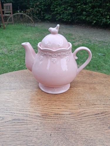 Vintage pink glazed pottery - glazed,