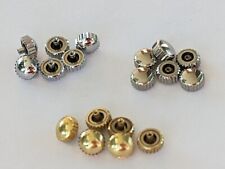 Waterproof crown diam. 5.25mm, tap 0.90mm, tube 2.50mm Chrome or Gilt x 6 pcs