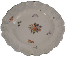 Antique Mid 18thC Fuerstenberg Porcelain Plate Porzellan Teller Fürstenberg