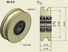 40mm Nylon Pulley Wheel with