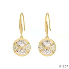 Gold Crystal Drop Earrings