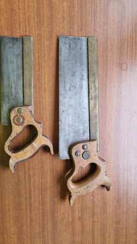 Vintage brass backed - backed, tenon