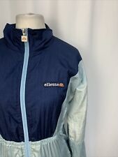 Ellesse Retro Blue Windbreaker Jacket Tracksuit Zip Up Sports Top UK10 12 C2483
