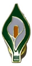 Easter Lily Enamel Pin Badge