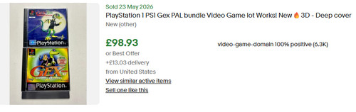 Playstation ps1 gex pal - playstation,