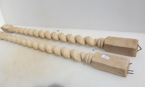 Vintage wooden turned columns - vintage,