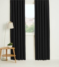 Thermal Blackout Curtains Ready Made Eyelet Ring Top or Pencil Pleat + Tie Backs