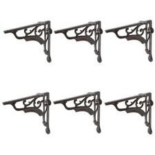6x Ornate Iron Shelf Bracket