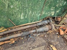 Cast Iron Lamp Post Set of 2 Black 272CM.BLACK Old Lampost Post