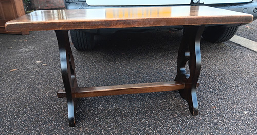 Antique solid oak refectory - solid,