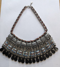 Beautiful chunky statement boho style collar necklace from ZARA: BLUE & BLACK