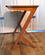 MID CENTURY BENGT RUDA "WALKING" TABLE IN WALNUT AND BEECH VINTAGE SIDE TABLE