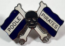 Poole Pirates Speedway Enamel Pin Badge 1976 33x22mm. Motorcycle Racing