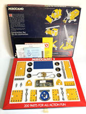 Vintage 1975 Meccano Construction Set 3 In Original Box 