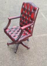 Chesterfield Captains Chair * Antique Ox Blood 