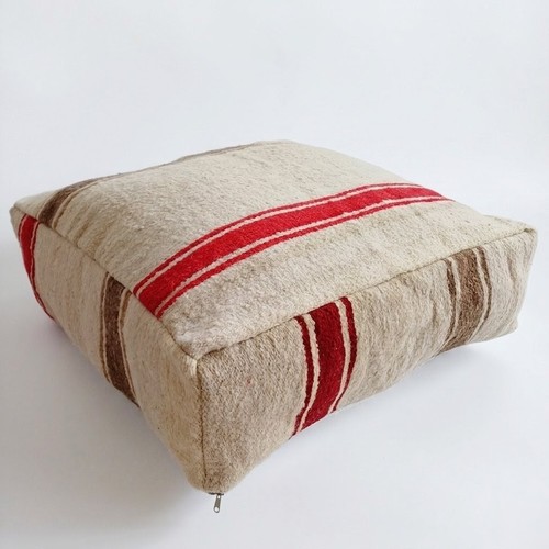 Handmade moroccan kilim pouf - moroccan,