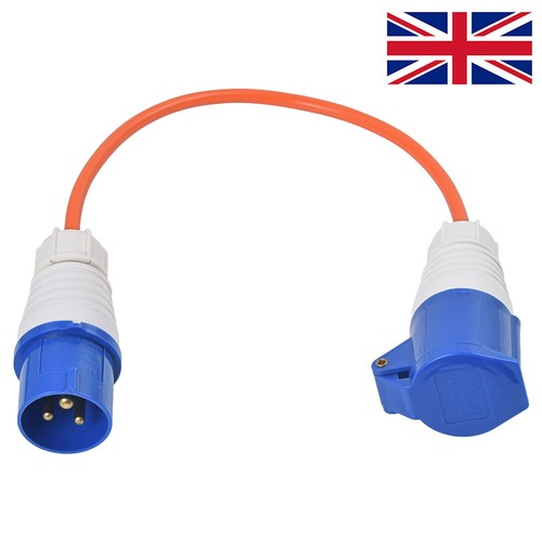European 16a mains hook - 16a, up