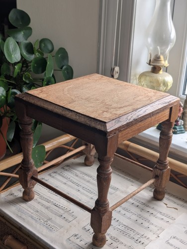 Vintage footstool wooden - vintage,