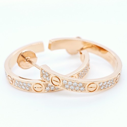 Cartier love hoop earrings - cartier,