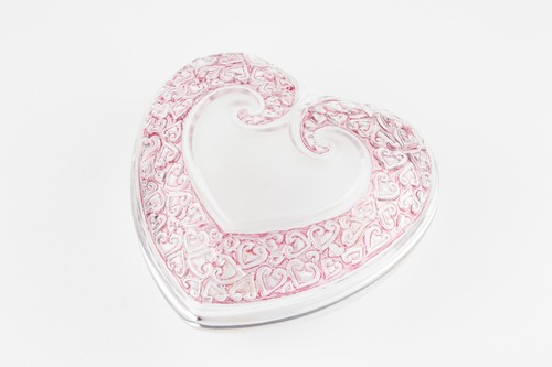 Lalique crystal heart - lalique,