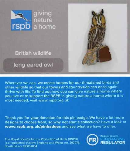 Rspb pin badge - rspb, long