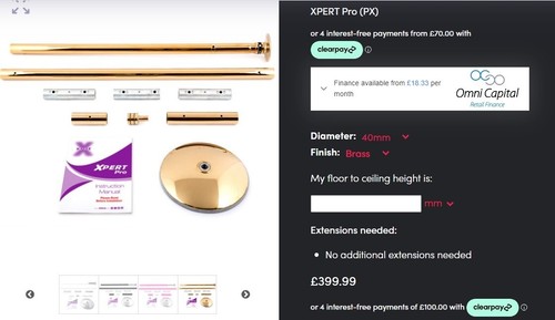 Brass pole xpert pro - x-pole,