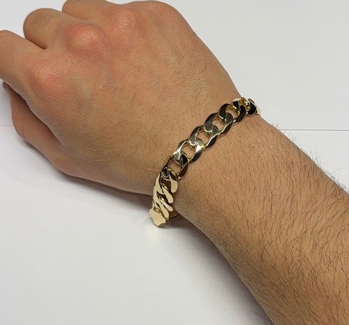 Heavy 9ct solid gold curb - solid,