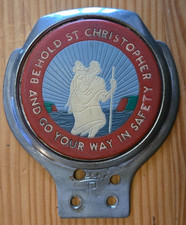 St Christopher car badge -