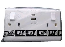 LAP White Double Socket USB