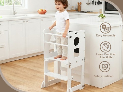 Kids wooden step - step, up