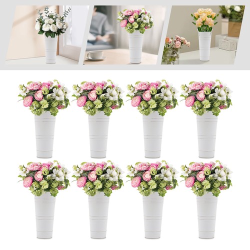 8pcs metal vases - metal,