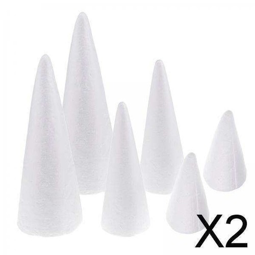 12x styrofoam foam cones - 12x,