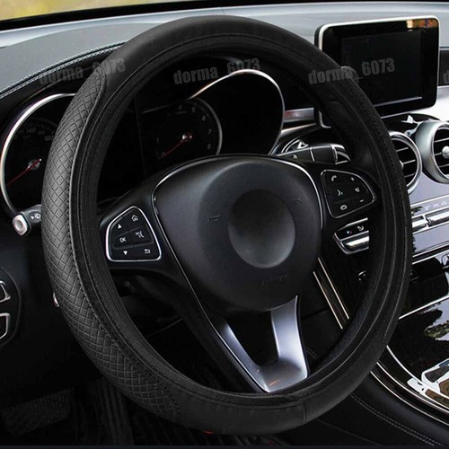 Black leather car - car, steering